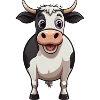Cute cartoon cow