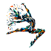 Polygon Art Gymnastic Gymnast Acrobatics