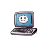 Lachender Comic-Computer