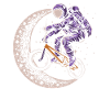 Bmx Bmx Biker Demi-Lune Astronaute