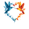 Hummingbird Heart Heart Love Bird