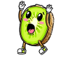 Kiwi Fruit Kawaii Emoticon