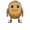 Kiwi Fruit Kawaii Emoticon