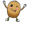 Kiwi Fruit Kawaii Emoticon