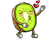 Kiwi Fruit Kawaii Emoticon