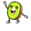 Kiwi Fruit Kawaii Emoticon