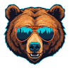 Cooler wilder Bär