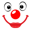 Costume Clown Faccia Colonia Carnevale Carnevale Naso