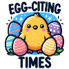 Funny Easter design - Egg-citing times