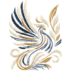 Golden Phoenix Embroidery Tee