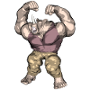 An anthropomorphic rhinoceros