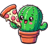 Cute Cactus Pizza Comic