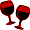 Wine Symbol Glass