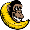 Monkey fused with banana