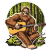 Bigfoot Playing Acoustic Guitar