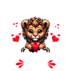 Lion Saint-Valentin Drôle