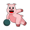 Pig Bowling Bowling Ball