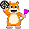 Cible de fléchettes de hamster