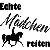 Echte Mädchen reiten