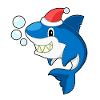 Shark Christmas Santa Hat