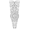 Weißes 96 Maori Brustlogo