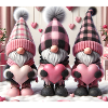 Pink Valentine Gnome