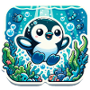 Diving Penguin Cute Penguin