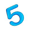 Number 5 Blue