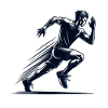 Dynamische Sportaktion in Aktion