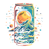 Space Universe Soda Can