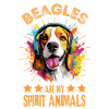 Bunter Beagle mit Kopfhörer