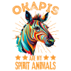 Buntes Okapi Farbkleckse Farbspritzer