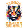 Bunter Tiger Farbkleckse Farbspritzer