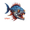 Hunter Predator Fish Cartoon