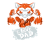 Red Panda I Love Dad