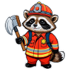 Feuerwehr Waschbär 01