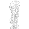 Weißes 97 Maori Brustlogo