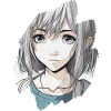 Anime Teenage Girl Grey
