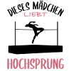 Mädchen liebt Hochsprung Passion