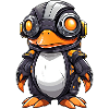 Pingouin Cyborg Robot Cool