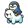 Niedlicher Pinguin und Eisbär Geschenk