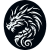 Tribal Dragon Black and White