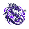 Tribal Dragon Purple