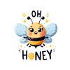 Oh Honey - Bees Illustration