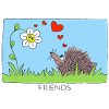 AMIS Hérisson et fleur