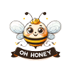 Oh Honey - Bees Illustration