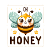 Oh Honey - Bees Illustration