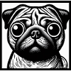 Playful Pug Portrait