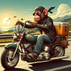 Monkey on motorbike