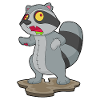Raccoon Halloween Zombie